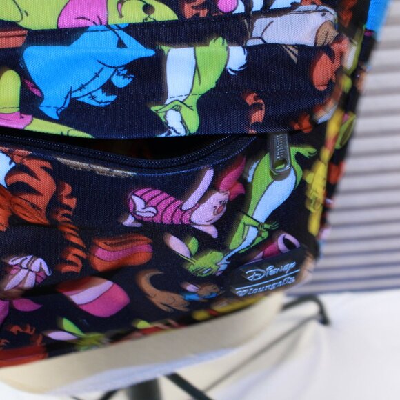 Disney Loungefly Winnie The Pooh Characters Black Large Nylon Backpack 01220316 - Picture 7 of 16
